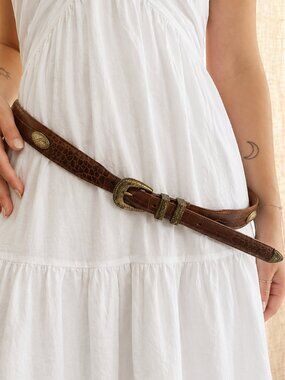 Stunning Vintage Handmade Genuine Leather Belt